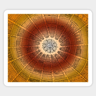 Tribal Circles -Gold Sticker